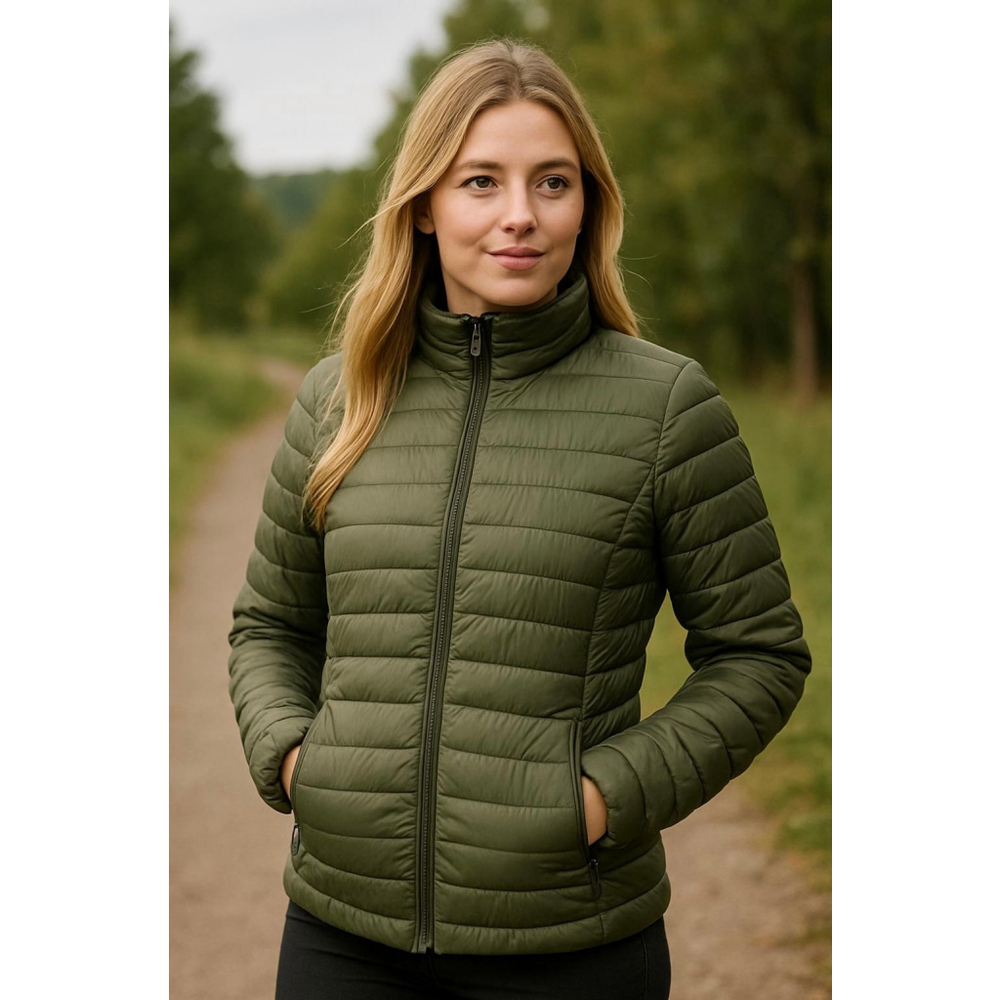 Women's 32 Degrees Heat Gray Puffer Jacket M Lightweight Outdoor Gorpcore Hiking